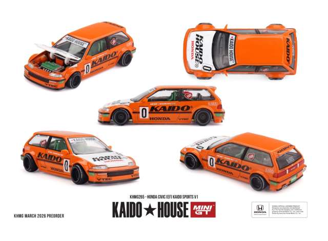 1:64 Honda Civic (EF) Kaido Sports V1, orange 1987 - MGTKHMG265