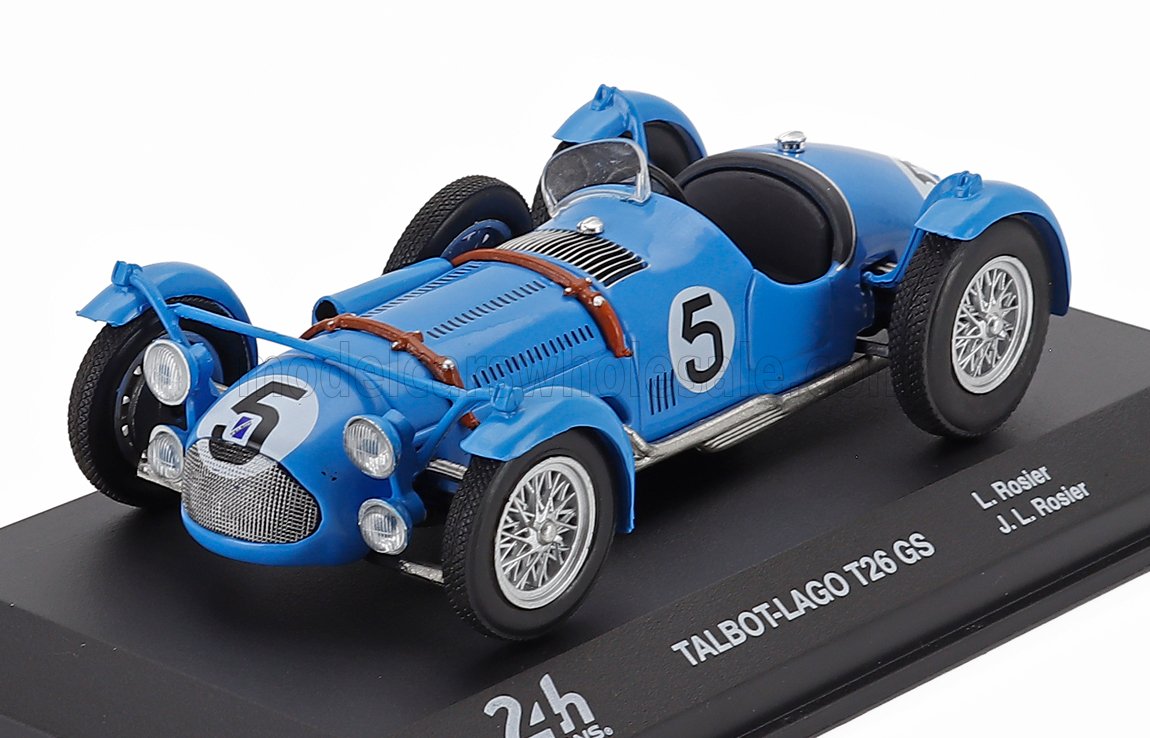 1:43 TALBOT Lago T26gs Team Louis Rosier №5 Winner 24h Le Mans (1950) Louis Rosier - Jean Louis Rosier, Light Blue - MW1ALA0086
