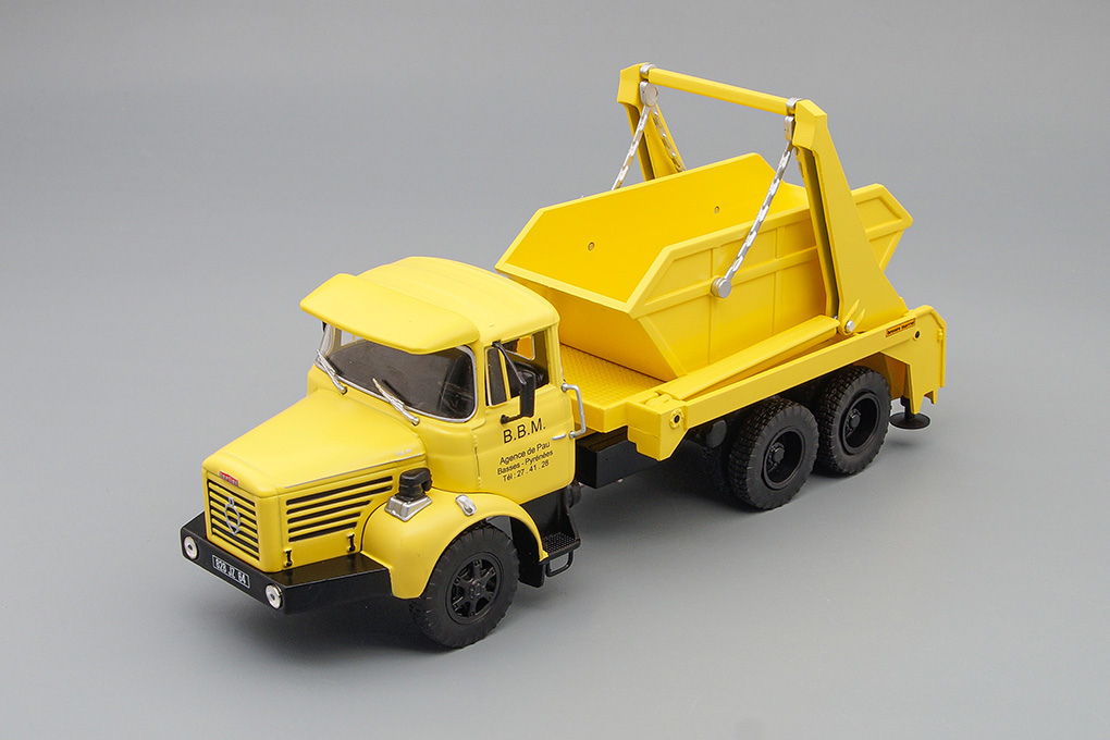1:43 BERLIET GLM 12 6X4 Multibenne Marel BBM контейнеровоз 1965, желтый - G111A015