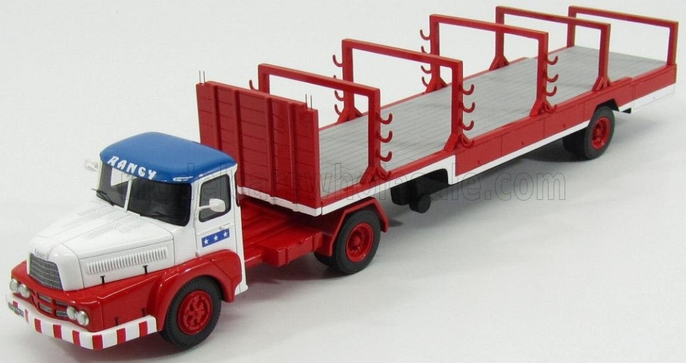 1:43 UNIC Izoard Truck Semi-remorque (1958) - Sabine Rancy Cirque - Circus, White Red Blue - PE112RA