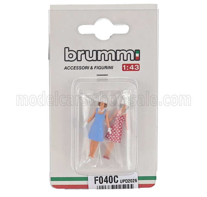 1:43 Набор из двух фигурок женщины 60 х годов, синий, красный - F040C-UPD-2026