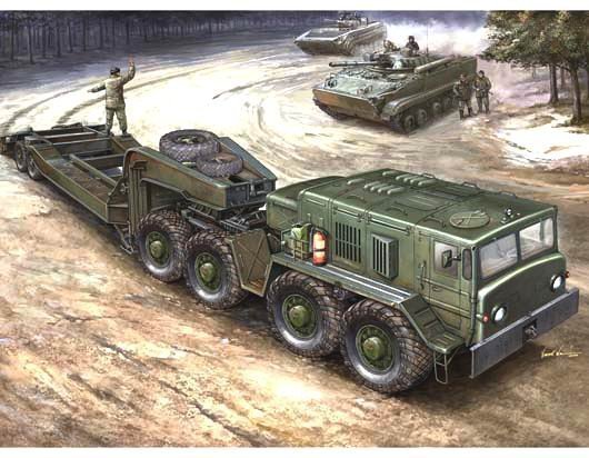 1:35 Сборная модель Минский-537 с прицепом ЧМЗ АП-52 - 00212