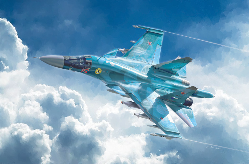 1:72 Сборная модель Самолет Су-34 / Су-32ФН - 1379