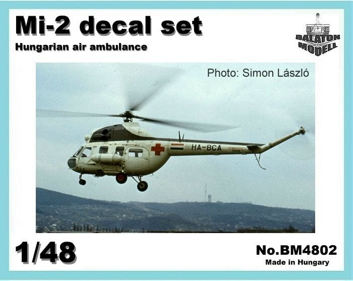 1:48 Декаль Mi-2 heli. Ambulance HUN markings - BM4802