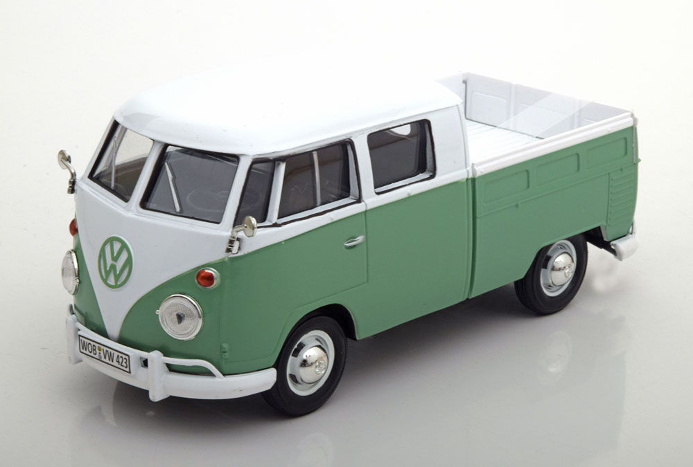 1:24 VOLKSWAGEN T1 Pickup Double Cab, light green white - 79343G