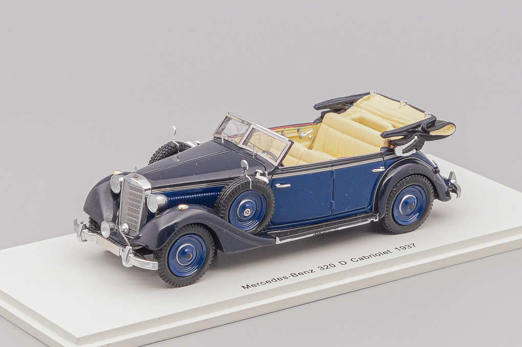 1:43 (Б/У) MERCEDES-BENZ 320 D Cabriolet (1937), dark blue / black - S1054-X2