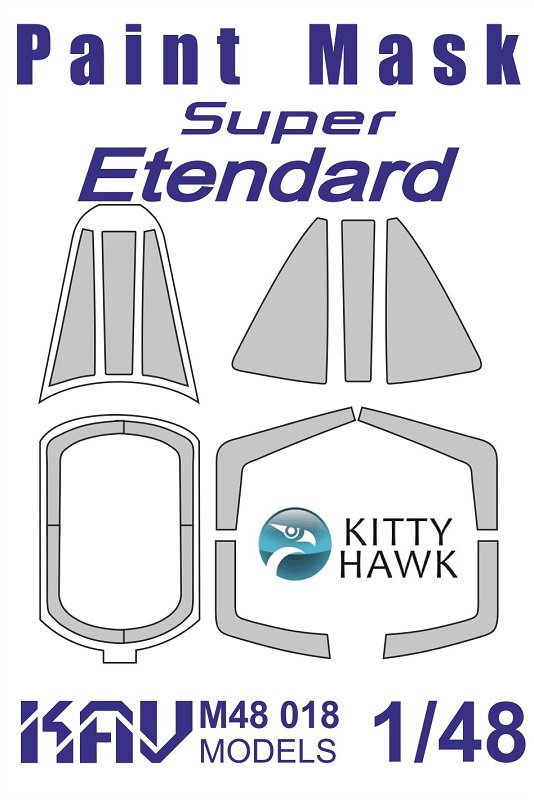 1:48 Маска окрасочная Французский палубный штурмовик Dassault Super-Étendard (Kitty Hawk) - M48 018