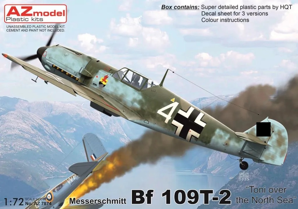 1:72 Сборная модель Bf 109T-2 'Toni over North Sea' - AZ7874