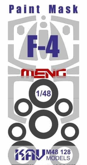 1:48 Маска окрасочная F-4 (Meng) - M48 128