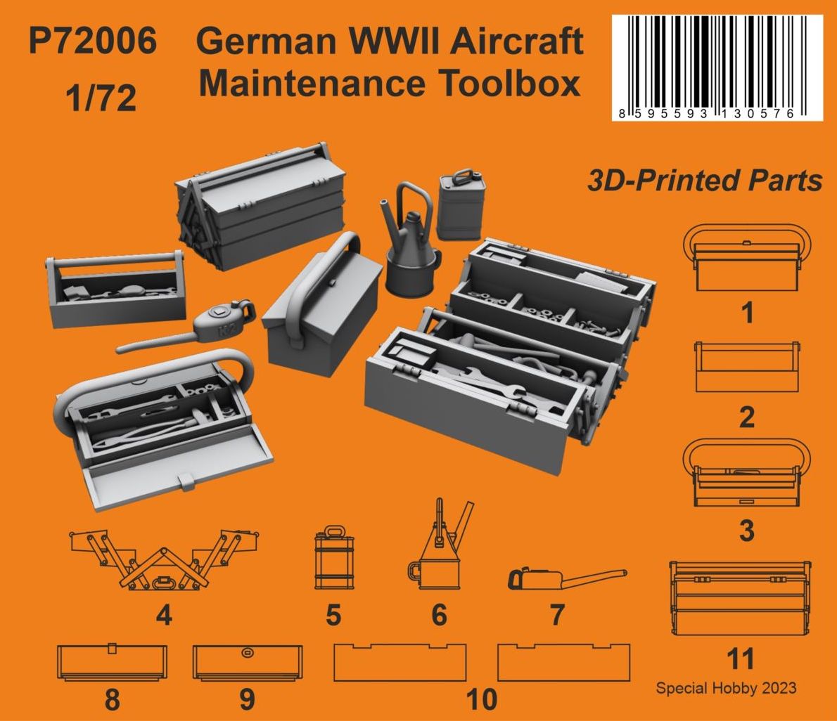 1:72 German WWII Aircraft Maintenance Toolbox - P72006