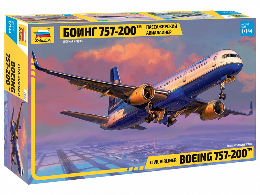 1:144 Сборная модель Пассажирский авиалайнер Боинг 757-200 - 7032