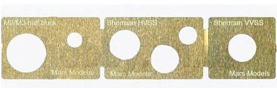 1:35 Фототравление Трафарет для окраски катков Sherman&M2/M3 - 35028