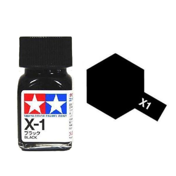 Краска эмалевая черный глянцевый X-1 Black,10 мл. - 80001