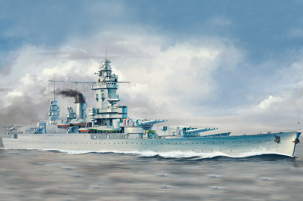 1:350 Сборная модель Корабль French Navy Strasbourg Battleship - 86507