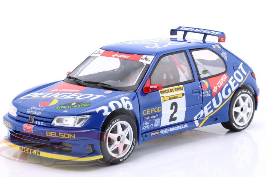 1:18 PEUGEOT 306 Maxi №2 Winner Rallye de Avilés Jaime Azcona, Julius Billmaier (1997) - S1808309