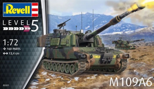1:72 Сборная модель Американская самоходная артиллерийская установка M109A6 - 03331