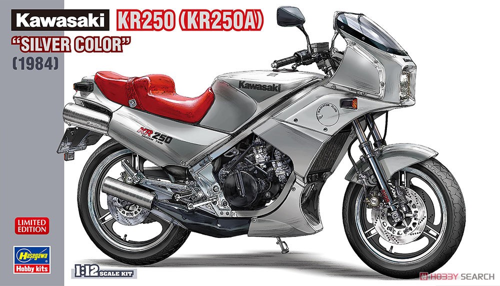 1:12 Сборная модель KAWASAKI KR250 (KR250A) 'SILVER COLOR' (Серебряный цвет) (Limited Edition) - 21747
