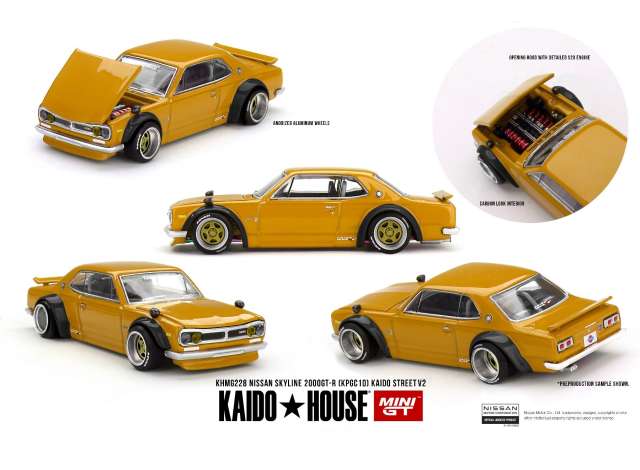 1:64 NISSAN Skyline GT-R (KPGC10) Kaido Street V2 (1969), orange - MGTKHMG228