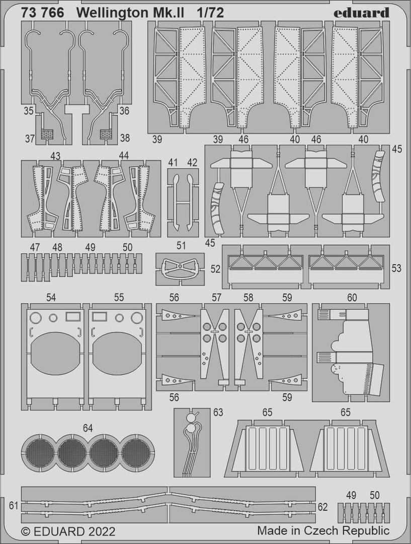 1:72 Фототравление Wellington Mk. II - 73766