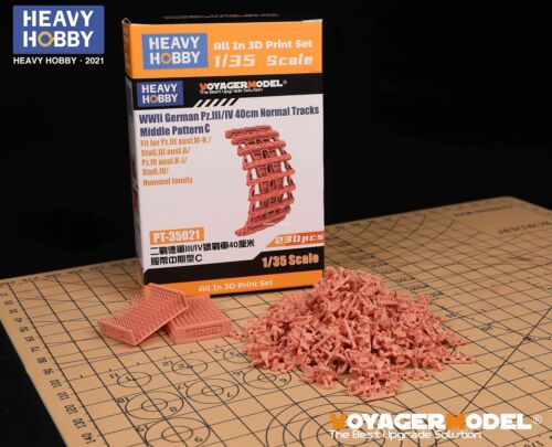 1:35 WWII German Pz.III/IV 40cm Normal Tracks Late Pattern C (Fit for Pz.III ausf.M-N /StuG.III ausf.G/Pz.IV ausf.H-J/StuG.IV/Hummel family ) - PT35021