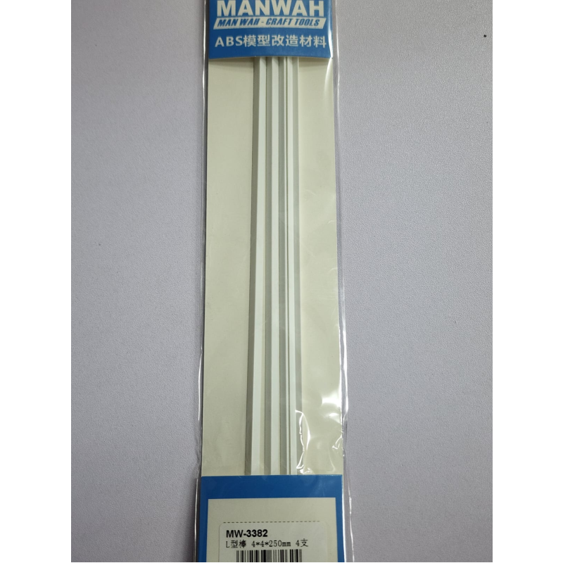 Пластиковый профиль уголок 4*4*250мм 4шт - MW-3382