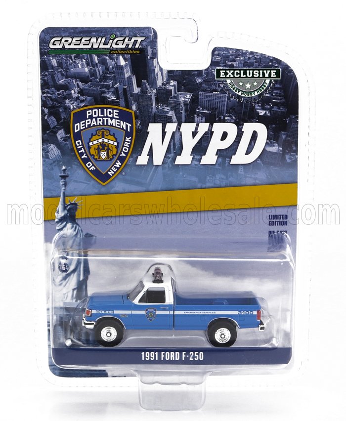 1:64 FORD  F-250 Pick-up Nypd Police (1991), Light White - 30462
