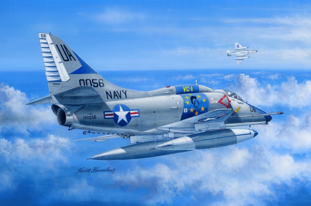 1:48 Сборная модель Самолет A-4E Sky Hawk - 81764
