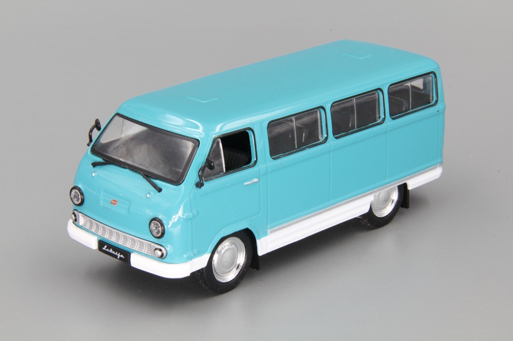 1:43 РАФ 977ДМ Латвия, Автолегенды СССР 47, морская волна / белый - AL047