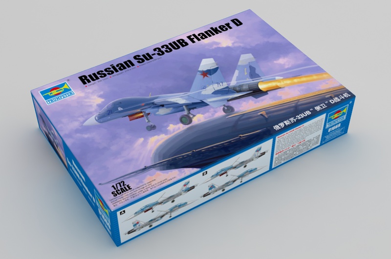 1:72 Сборная модель Российский учебно-боевой палубный истребитель Су-33УБ - 01669