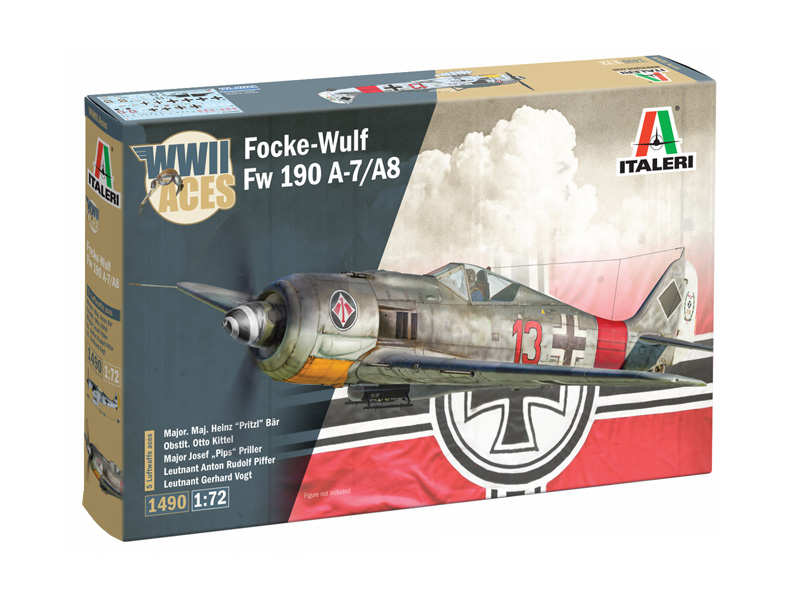 1:72 Сборная модель FOCKE WULF Fw 190 A-7/a8 Military Airplane (1944) - 1490ИТ