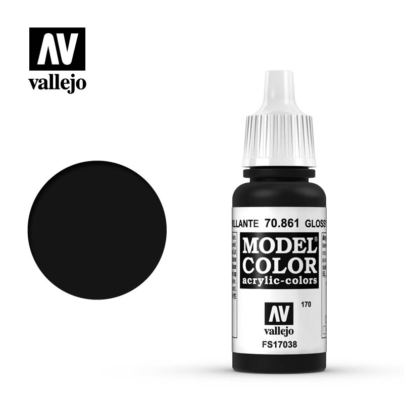 Краска акриловая `Model Color Глянцевый черный/Glossy black - 70861