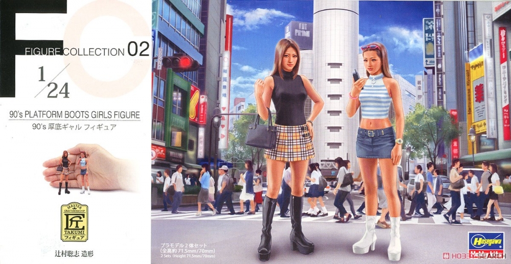 1:24 Сборная модель набор фигур 90's PLATFORM BOOTS GIRLS - 29102