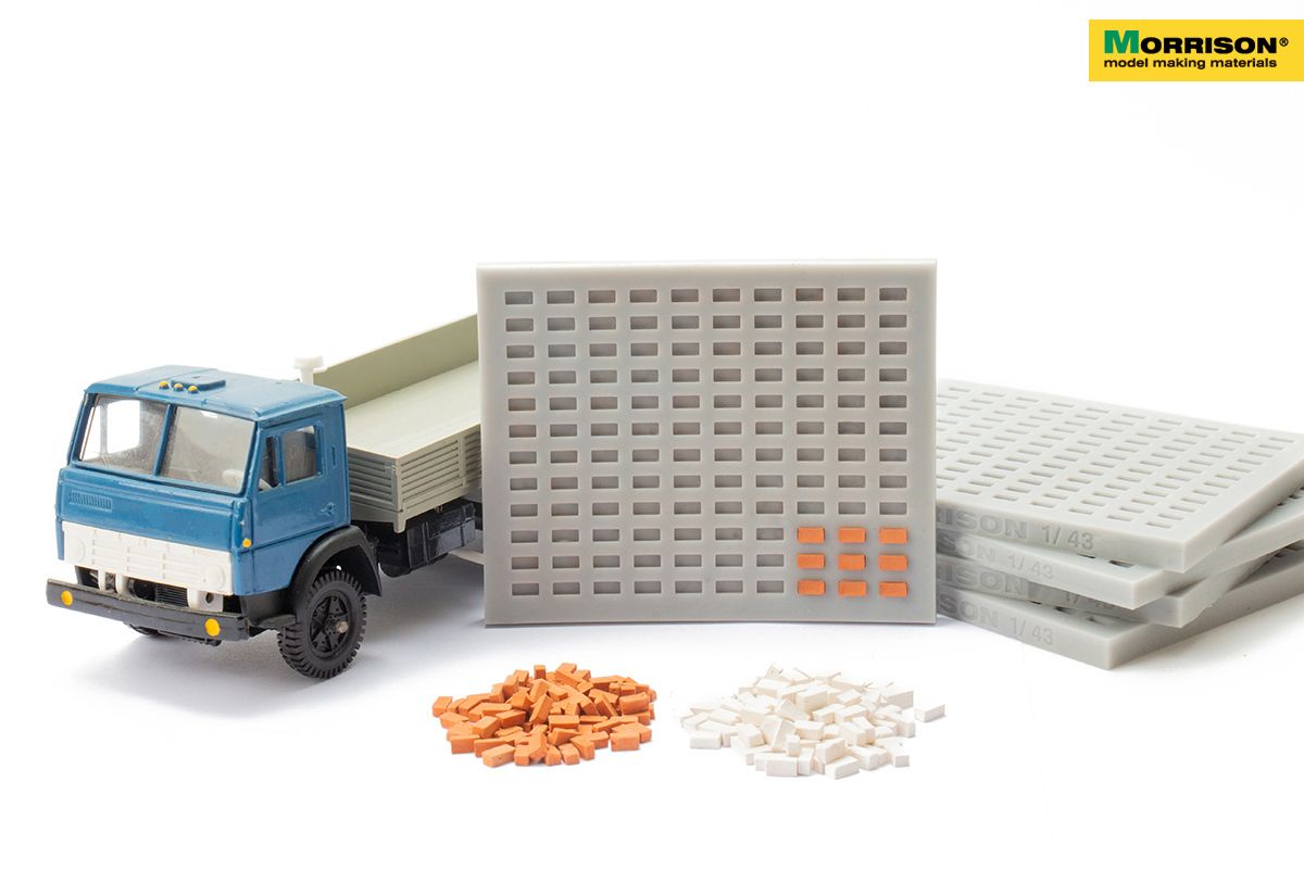 1:43 Силиконовая форма для мини кирпичиков М 1/43 (на 120 шт) - 300-fkir-43