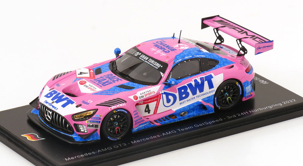 1:43 MERCEDES-BENZ AMG GT3 No 4  24h Nuerburgring, Engel/Gounon/Juncadella (2022) - SG841