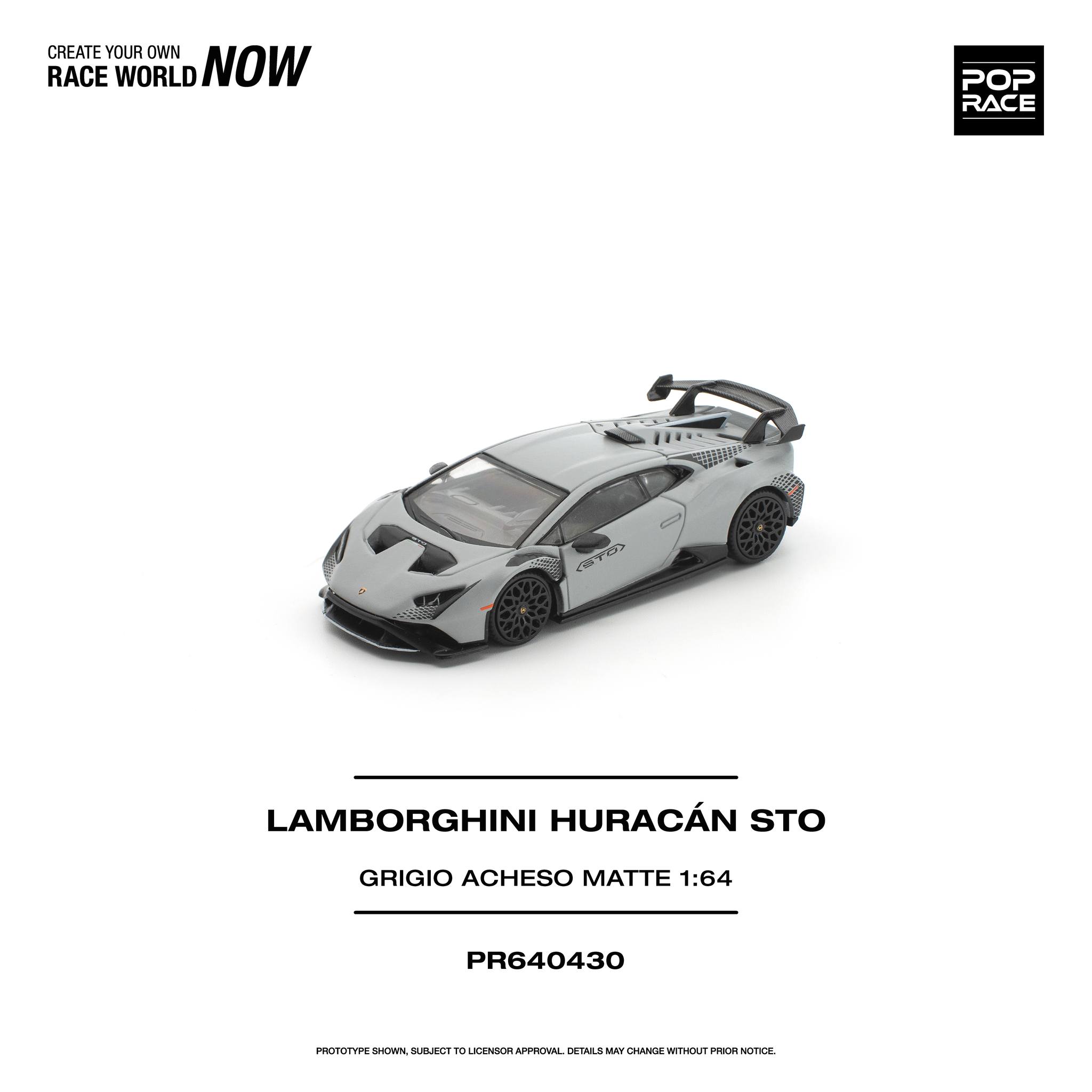 1:64 LAMBORGHINI Huracan STO, grigio acheso matte - PR640430