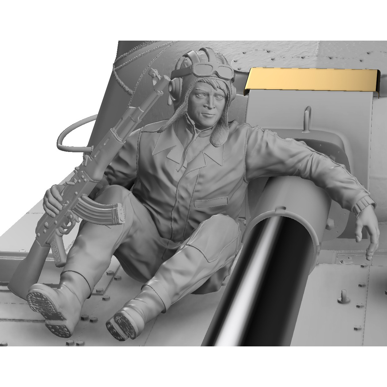 1:35 Танкист 60-х годов с автоматом - FL35011