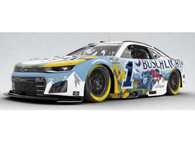 1:64 Chevrolet #1 Ross Chastain *Busch Light Farming* white/blue/yellow 2025 - CX12561BLFRZ