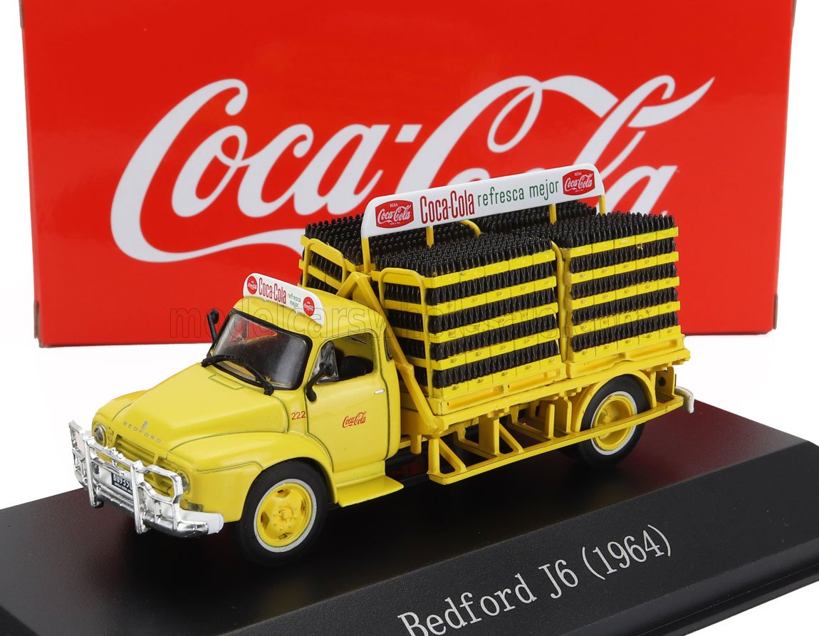 1:72 BEDFORD J6 Truck With Bottle Coca-cola 1964, Yellow - PLADEAGCOCCOLL001