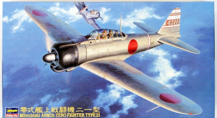 1:48 Сборная модель Самолёт  A6M2B Zero Fighter Type 21 (Zeke) - 09143