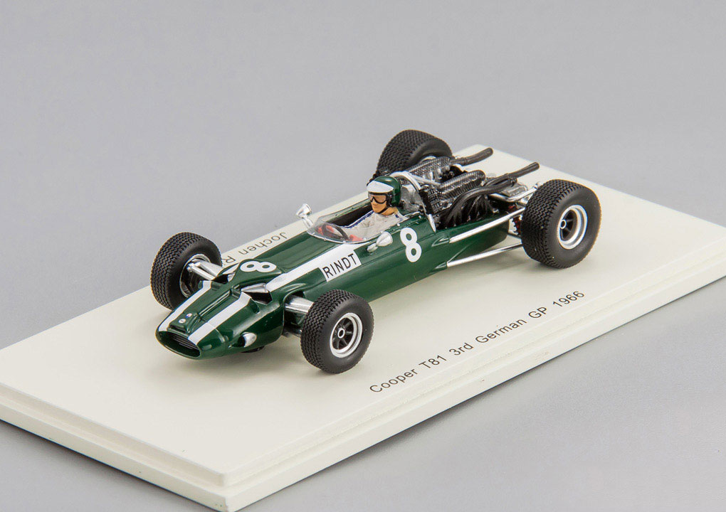 1:43 COOPER T81 #8 3rd German GP Jochen Rindt (1966), green - S5291-X1
