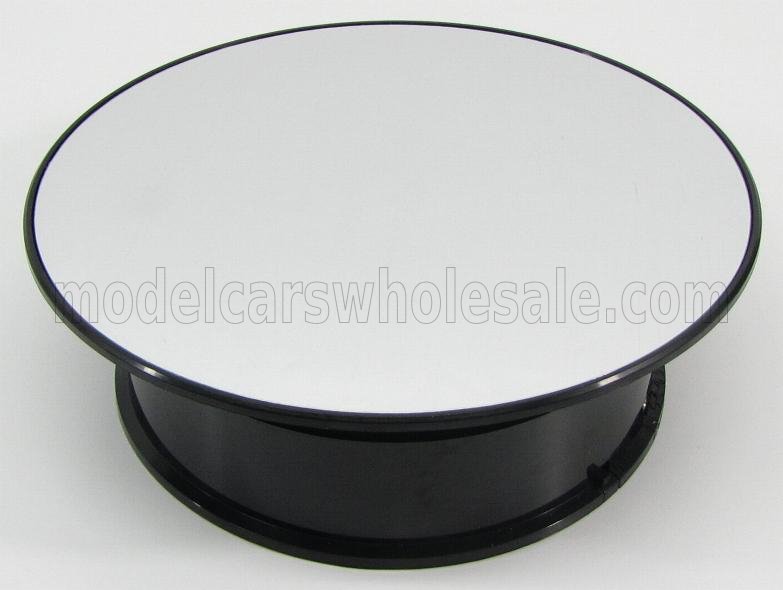 1:43 Rotary Base Stand Small Largh.cm 20 - With Mirror Surface - Funzionante A Batteria, Black - Mirror - 98019
