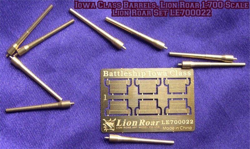 1:700 Точеные стволы 406мм для американских линкоров типа Iowa - LE700022