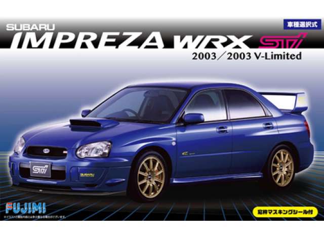1:24 Сборная модель Subaru Impreza WRX Sti/2003 V-Limited w/Window Frame Masking Seal - 039404