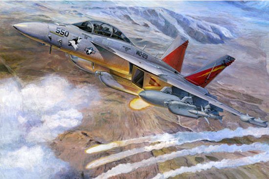 1:32 Сборная модель Американский палубный самолет РЭБ Boeing EA-18 Growler - 03206
