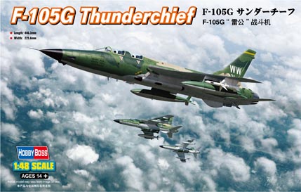 1:48 Сборная модель Самолет F-105G Thunderchief - 80333