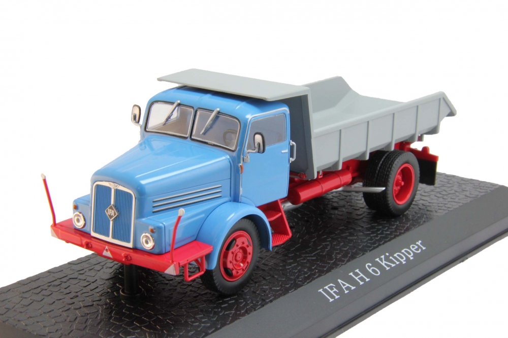 1:43 IFA H6 Kipper (1954), серия грузовиков от Atlas Verlag, light blue / grey - 7167115