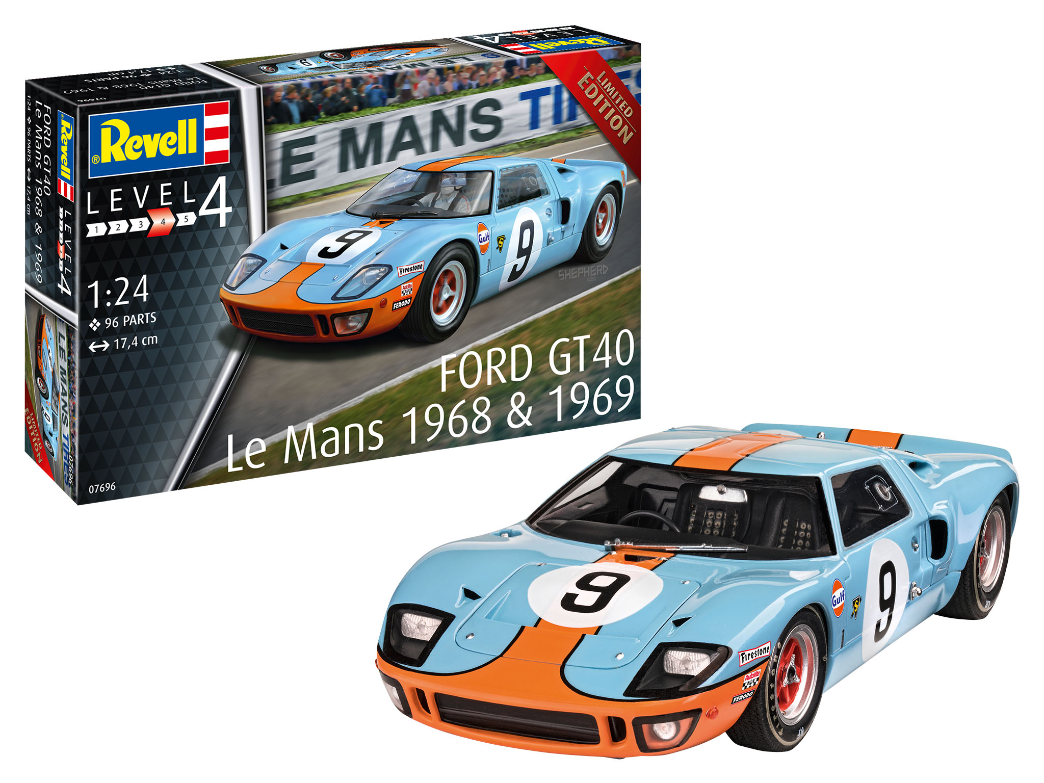 1:24 Сборная модель Ford GT 40 Le Mans 1968 - 07696