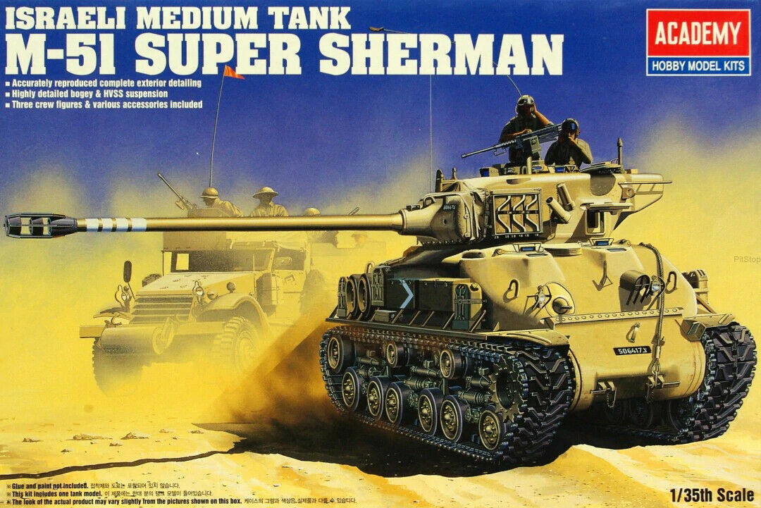 1:35 Сборная модель M51 SUPER SHERMAN - 13254
