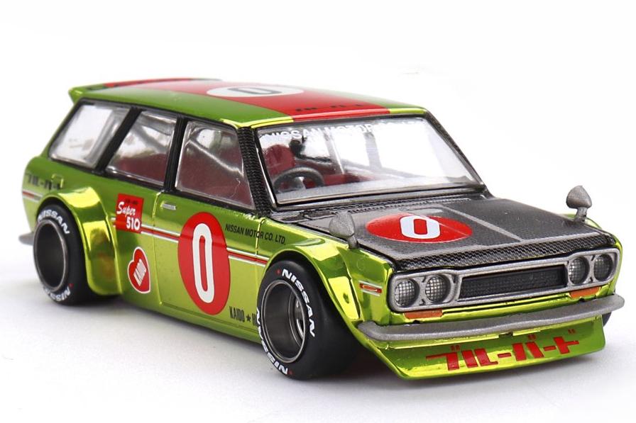 1:64 DATSUN KAIDO 510 Wagon OG FLO (1969). light green/black - KHMG164