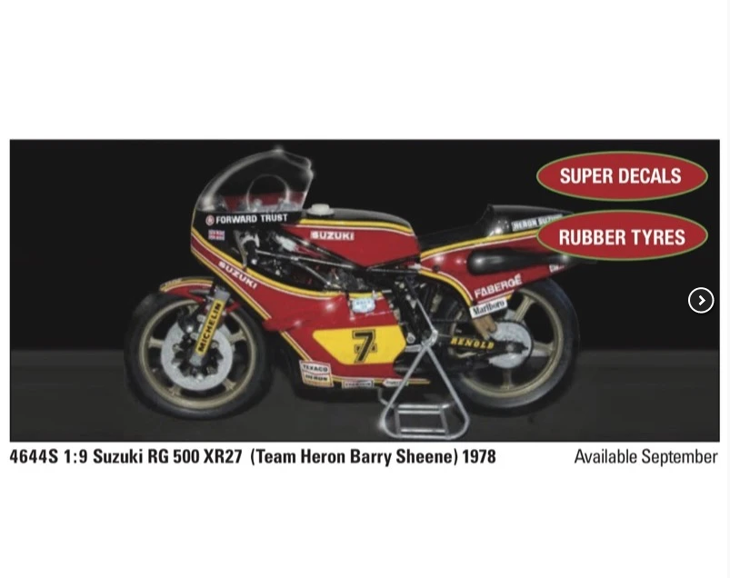 1:9 Сборная модель Suzuki RG 500 XR27 (Team Heron(Barry Sheene) 1978 - 4644